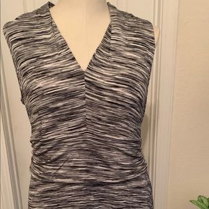 MAXI!! Black & cream sleeveless maxi dress 1X